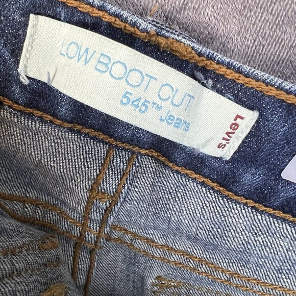 Womens 545 Levi Jeans Low Boot Cut Stretch Size 8M (30Wx32L) - Picture 12 of 13